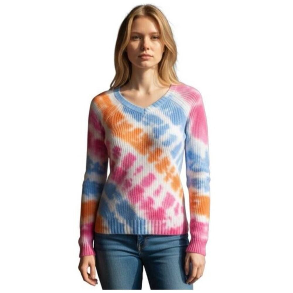 EPIC THREADS RAINBOW TIE DYE GIRLS SWEATER SZ.M NWT.